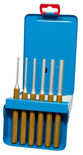SW-Stahl Splinttreiber-Satz, 3-8 mm, 6-teilig, Chrom-Vanadium-Stahl, Stahlblechkassette, 82620L