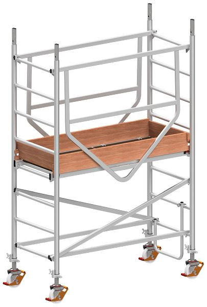 HYMER Fahrgerüst ADVANCED SAFE-T nach DIN EN 1004, Modul 1, Rahmenteilbreite 0,72 m, Bühnenlänge 1,58 m, Reichhöhe 3,25 m, 707003