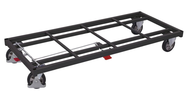 VARIOfit Schwerlastwagen, Ladefläche: 2.080 x 880 mm, RAL 7016 anthrazitgrau, Radsatz: Bereifung aus Elastikvollgummi, zu-1230/AG