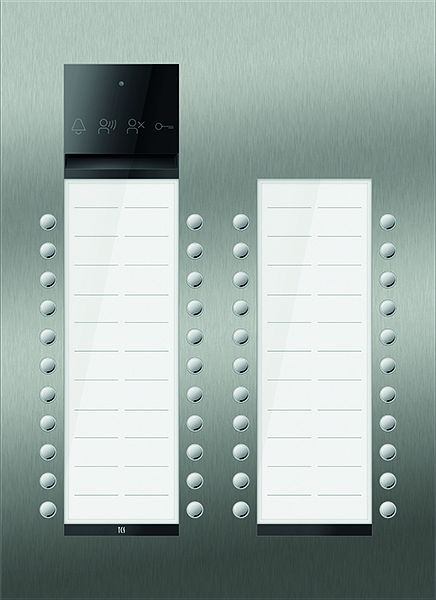 TCS Türkontrollsystem PES PRO Audio Außenstation 44T 4 Spalten UP Edelstahl, ASU600444-0030