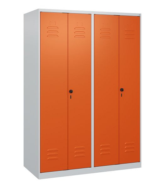 C+P Umkleidespind Classic PLUS, Doppel-Spind, 4 Abteile, 1700x1200x500mm, 7035/2004, Drehriegel, 0800027-40P S10000
