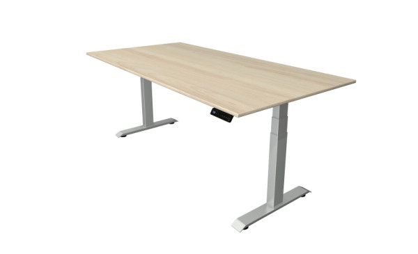Kerkmann Sitz-Stehtisch B 2000 x T 1000 mm, elektrisch höhenverstellbar von 640-1290 mm, Ahorn, 10040950