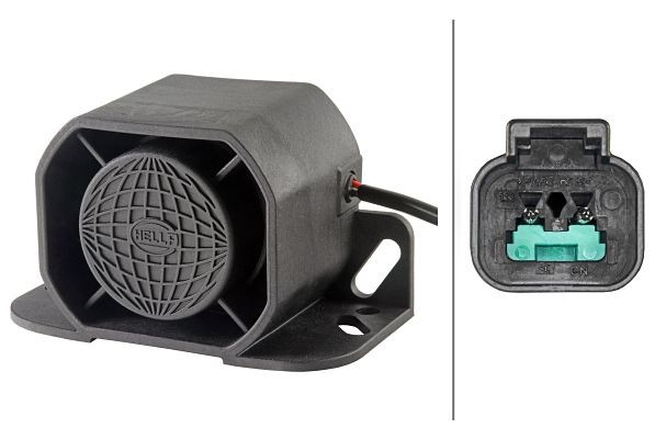 HELLA Rückfahrwarner, BM30, 112dB(A), Frequenzbereich: 1200Hz, geschraubt, Kabel: 140mm, Stecker: DEUTSCH, 3SL 996 139-251