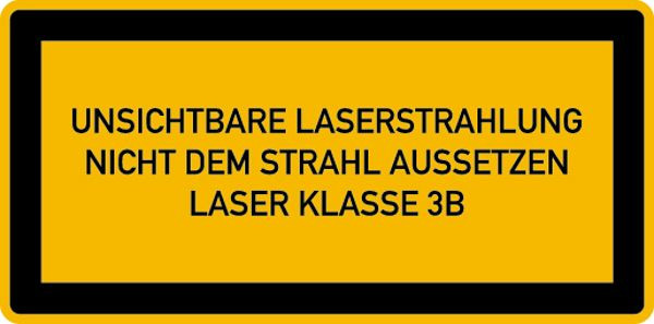 Schilder Klar Maschinenkennzeichnung Unsichtbare Laserstrahlung, 52x26 mm Folie selbstklebend, 7410/60