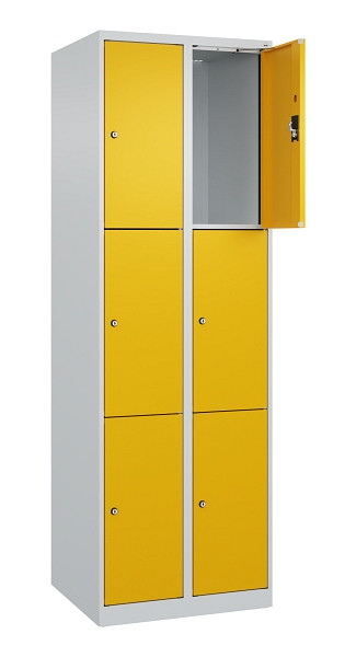 C+P Schließfachschrank Evolo PLUS, 6 Fächer, 1850x600x500mm, 7035/1004, 049000-203 S10000
