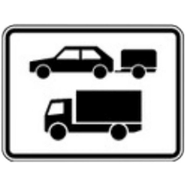 Stein HGS Nur Pkw mit Anhänger und Kraftfahrzeuge mit einer zulässigen Gesamtmasse über 3,5t Nr. 1048-20, 315x420mm /RA2/Flachform 3mm, 1048-20-123