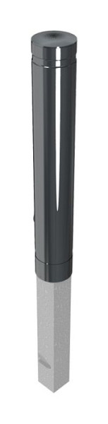 Schake Aluminiumpoller Ø 120 mm, herausnehmbar, mit Dreikantverschluss nach DIN 3223, selbsteinrastende Verriegelung, Gesamtlänge ca. 1050 mm, 40120FB