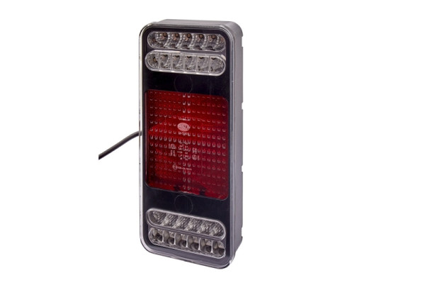 HELLA Heckleuchte, Coluna, LED, 24V, Anbau/geschraubt, LED-Lichtfarbe: gelb/rot/weiß, 1000mm, DIN-Bajonett 1 x 7, AMP/Male, rechts, 2VP 345 900-101