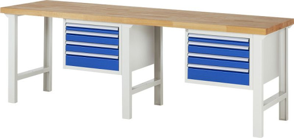 RAU Werkbank Serie 7000 - Modell 7132, B2500 x T700 x H840 mm, 13-7132A1-257B4S.11