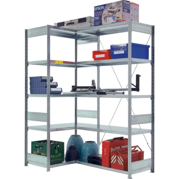 BITO Eckregal 2499x1060x1454x424 verzinkt/lose FP, 53068