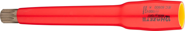 Hazet Schraubendreher-Steckschlüsseleinsatz, Vierkant hohl 10 mm (3/8 Zoll), Innen Vielzahn Profil XZN, M12, 8808LG-12KV