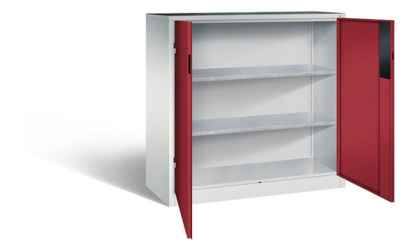 C+P Werkzeugschrank Acurado, H1200xB1200xT500mm, Farbe: Lichtgrau / Rubinrot, Muldengriff, 8531-052 S10185