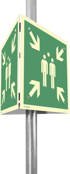 Moedel Sammelstelle Schilder-Set DREIECK, langnachleuchtend, 160-mcd, 400x400x400 mm, 107269