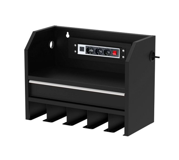 FEISTOS Werkstattzubehör Janus Plus, Werkstattzubehör mit Stromanschluss schwarz, 28x58x43,7cm, FEWGB580A