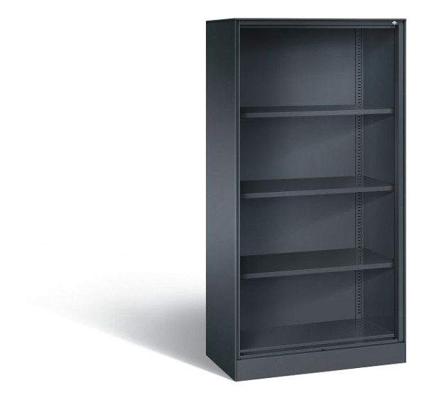 C+P Büroregal Asisto, H1635xB800xT435mm, Farbe: Schwarzgrau, 4 OH, 140013-000 S10023