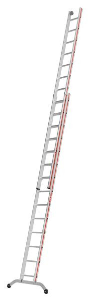 HYMER Schiebeleiter, zweiteilig, 2x14 Sprossen, Länge eingefahren 4,16 m / ausgefahren 7,24 m, 604628