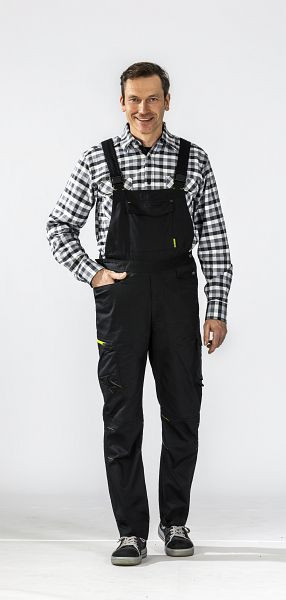 Planam Stretchline Latzhose, schwarz, Größe 64, 6620064