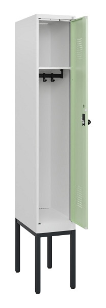 C+P Spind Evolo PLUS, Gestell, 1 Abteil, 1950x300x500mm, 9016/6019, Drehriegel, 0490305-10 S10021