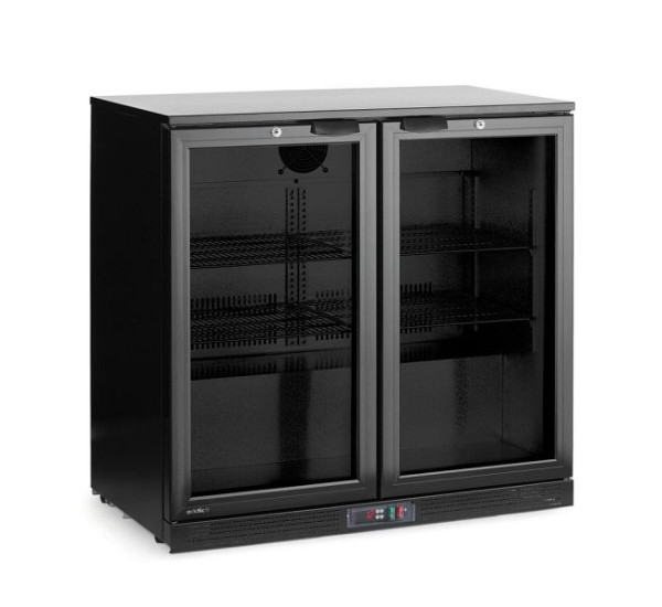 Arktic Backbar-Kühlschrank schwarz, mit doppelter Tür 180 l, 236895