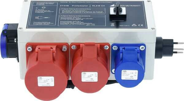 Gossen Metrawatt Prüfadapter, Drehstromverlängerungsleitungen inkl. Prüfung der Phasenlage VL2E CH, Z744B