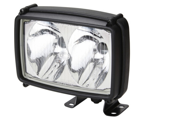 HELLA Halogen-Arbeitsscheinwerfer, Double-Beam, 12/24V, Anbau, 4-Punkt Befestigung, weitreichende Ausleuchtung, 250mm, offene Kabelenden, 1GA 006 991-051