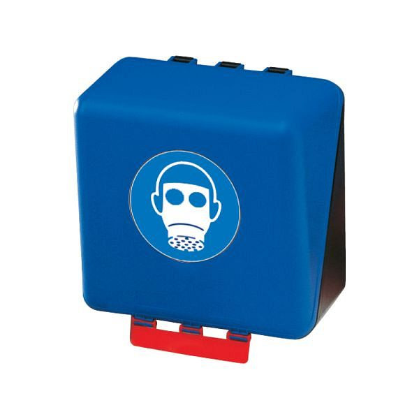 WERO SecuBox Midi leichter Atemschutz schwarz/blau, staub- und spritzwasserdicht, Abmessungen L 23,6 x B 22,5 x T 12,5 cm, 20462803