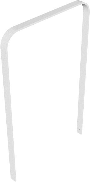 Schake Anlehnbügel aus Flachstahl gebogen, 50 x 12 mm, ohne Querholm, Gesamtbreite: 750 mm, feuerverzinkt, 4050_075