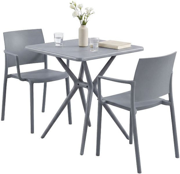 CLP Gartenmöbel-Set Pula, grau, 328373, 4255716392840