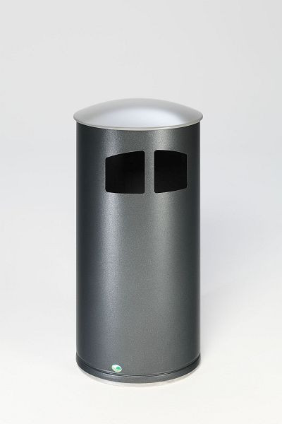 VAR Abfallsammler D 44 mit Deckel silber, inkl. Inneneinsatz, antik-silber, 21355