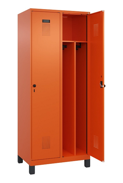 C+P Spind Evolo PLUS, mit Füßen, 2 Abteile, 1950x800x500mm, 2004/2004, Verschluss Drehriegel, 049010-22F S10023