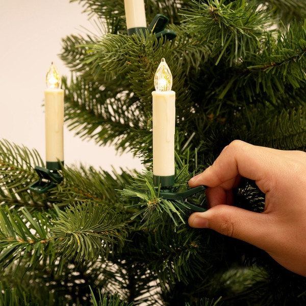 monzana LED Weihnachtsbaumkerzen im 30er-Set, Warmweiß, mit Fernbedienung, Maße 1,5 x 10,5 cm, 103455