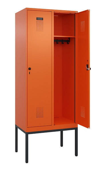 C+P Spind Evolo PLUS, Gestell, 2 Abteile, 2120x800x500mm, 2004/2004, Verschluss Drehriegel, Ablageböden 2, 0490307-22 S10023