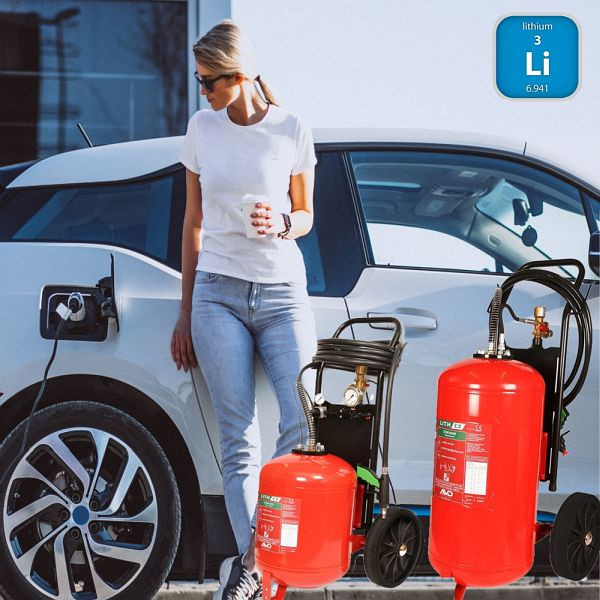 MedX5 50 l LithEX AVD-Feuerlöscher für > 750 Wh Li-Ion-Akku & A-Brände, 5-55314