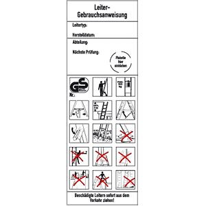 Moedel Leiter-Gebrauchsanweisung DGUV Information 208-016, Folie, 50x145 mm, 56192