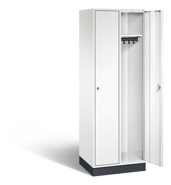 C+P Garderobenschrank Intro, H1950xB620xT490mm, Farbe: Verkehrsweiß, 8170-201 S10066