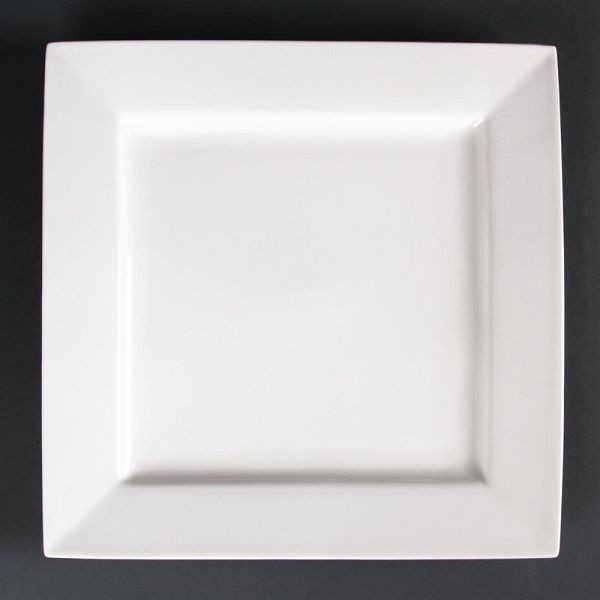 Lumina quadratische Teller mit breitem Rand 26,5cm, VE: 4 Stück, DP965