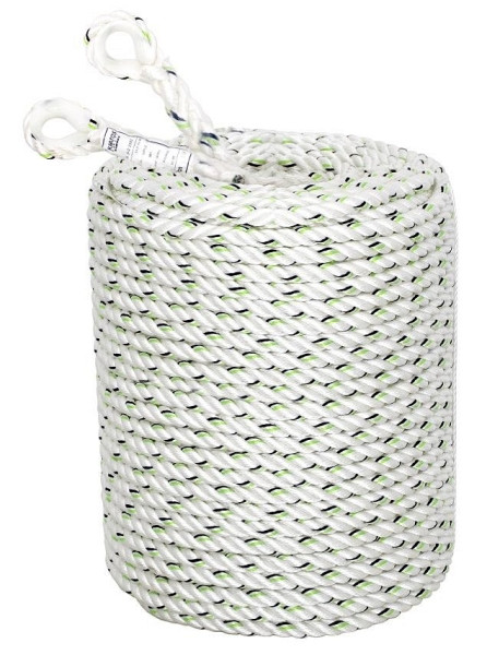 Kratos Bewegliche Führung aus gedrehtem Polyamidseil für Mitlaufende Auffanggeräte FA 20 100 00 (A oder B) Länge 100 Meter, FA2010098