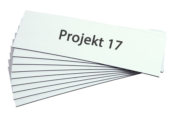 Eichner Magnet Lagerschild, Größe: 40 x 75 mm, weiß, VE: 100 Stück, 9218-04021