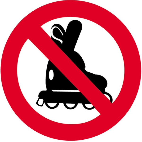 Stein HGS Sonderschild, Inline Skates verboten, Ø 600 mm, 15716