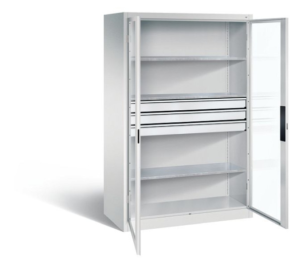 C+P Werkzeugschrank Acurado, H1950xB1200xT600mm, Farbe: Lichtgrau, Muldengriff, 8932-5530 S10049