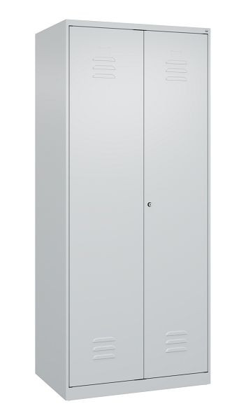 C+P Mehrzweckschrank Classic PLUS, Wäsche-Spind, 2 Abteile, 1850x800x500mm, 7035/7035, Zylinderschloss, 080002-22B S10021
