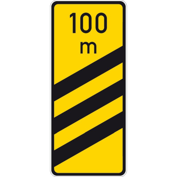 Stein HGS Ankündigungsbake, dreistreifig, gelb Nr. 450-55, Flachform 3mm/RA2, 450-55-123