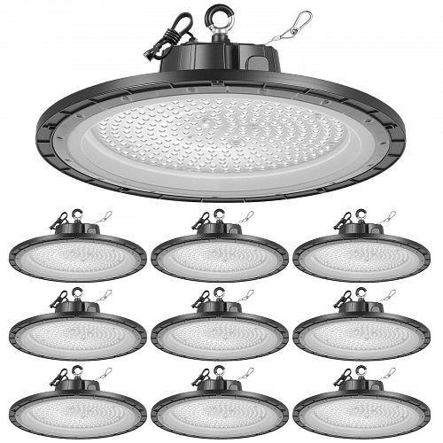 VEVOR 10er-Pack LED-Hallenstrahler, 5000 K, 200 W, 30000 lm, IP65, 100–277 V für Lager, Werkstatt, Fabrik, Garage, 5000KHWD10PCTNOK2001V2