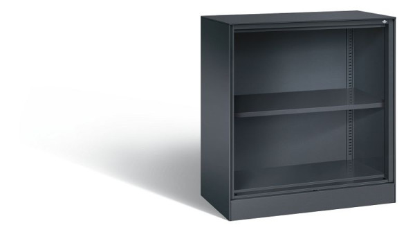 C+P Büroregal Asisto, H915xB800xT435mm, Farbe: Schwarzgrau, 2 OH, 140053-000 S10042