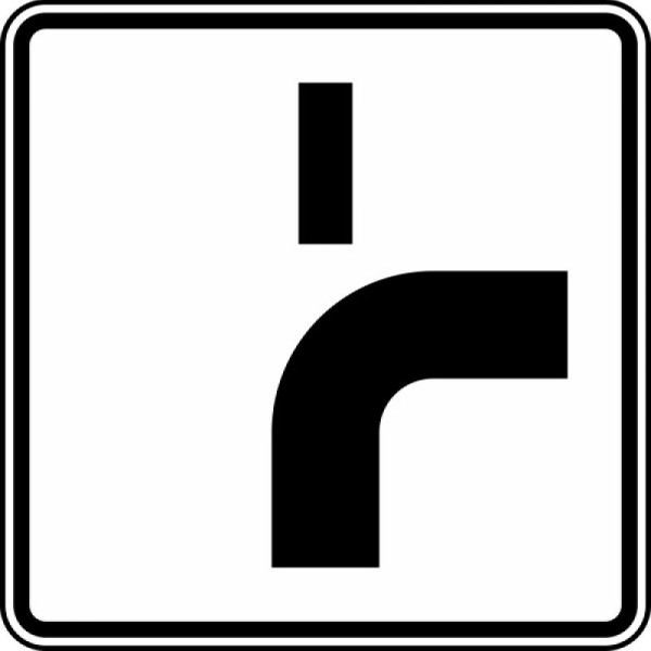 Stein HGS Verlauf der Vorfahrtstraße Nr. 1002-22, 420 x 420 mm, Alform, RA1, 1002-22-112