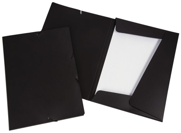 Eichner Eckspannmappen / Collegemappen DIN A4, Schwarz, VE: 10 Stück, 9038-00740
