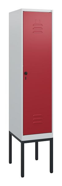 C+P Umkleidespind Classic PLUS, Gestell, 1950x400x500mm, 7035/3003, Drehriegel, 0800305-12 S10001