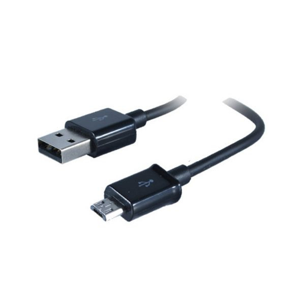 S-Conn Datenkabel Micro-USB 2.0, USB-A-Stecker auf USB-B Micro Stecker - Samsung Design, schwarz, 1,0m, 33908