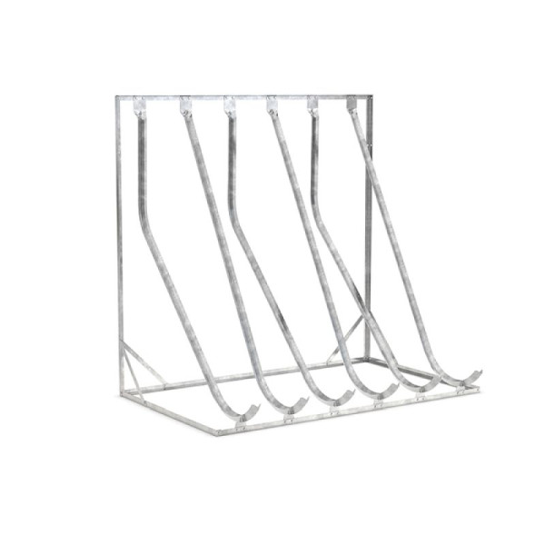 Stein HGS Fahrradparker/Schräghochparker -Barcelona-, einseitig, 6 Einstellplätze /2100mm, freistehend, 10883