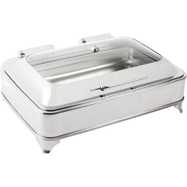 Olympia Elektrischer Chafing-Dish rechteckig, Glasdeckel, 25 x 59 x 45,5 cm, GD128